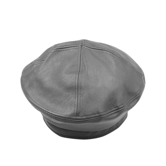 5427 Women\'s Classic Pu Leather French Beret Hat Retro Beanie Hat Adjustable main image 7